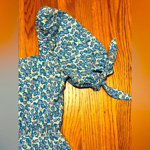 Puff-sleeve, square necked, perfect blue cottagecore dress - Picture 6 of 7